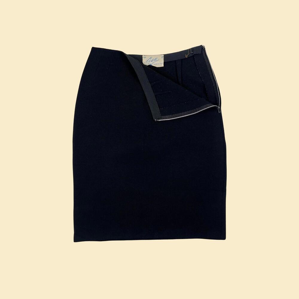 Vintage 60s wool skirt by Cisa, vintage size 10/32 Italian wool midi skirt